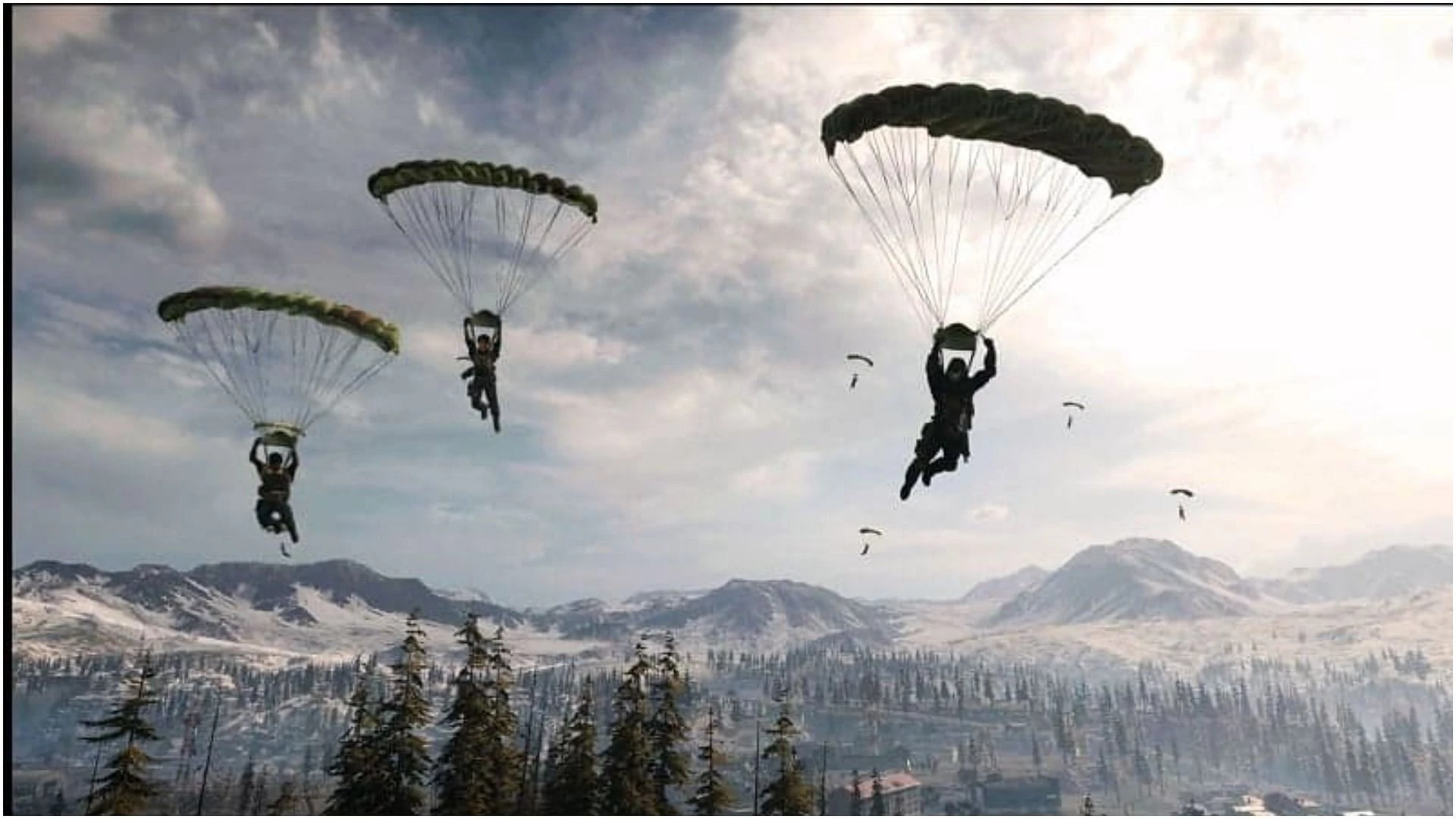 How does the parachute mechanic work in Call of Duty Warzone?