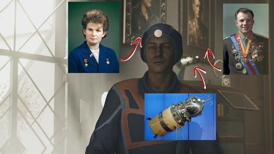 Bethesda Removes Portraits of Gagarin and Tereshkova from Starfield.