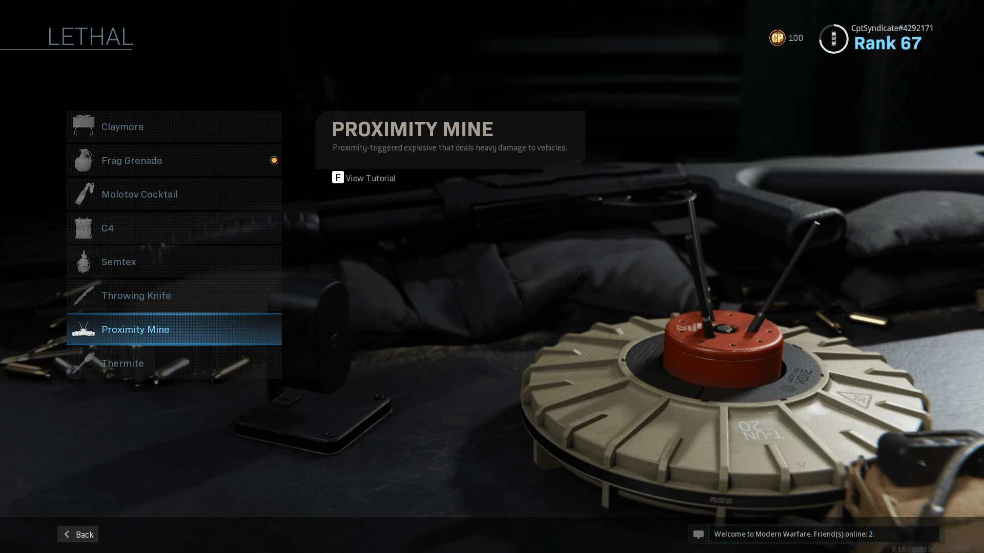 Equipment set in Warzone