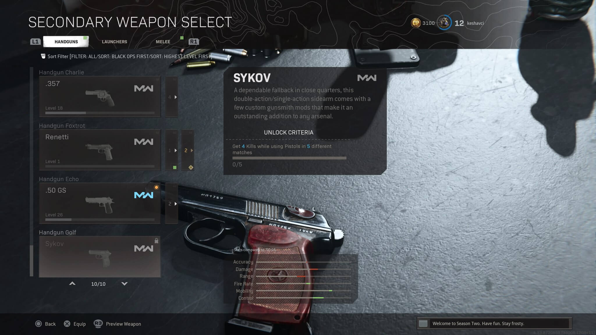 How to unlock the Sykov pistol in Warzone.