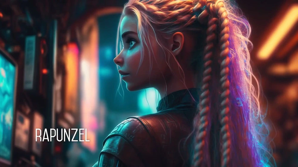 Disney у світі Кіберпанку: AI Movie Mashups візуалізує персонажів за допомогою нейромережі MidJourney.