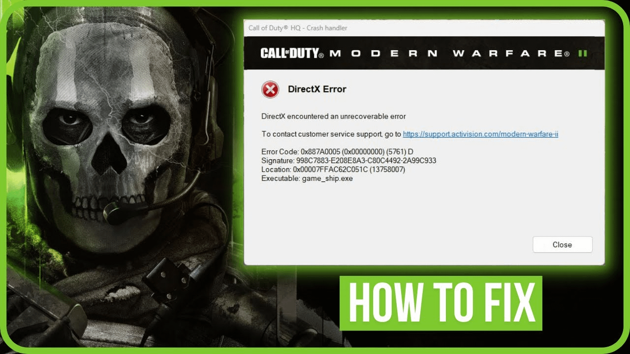 Call of Duty: Warzone «Произошла неустранимая ошибка Directx»