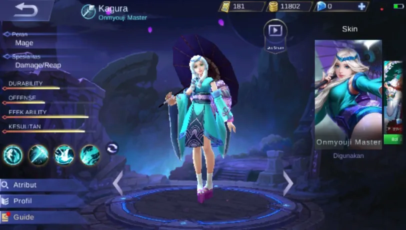 Heroine Kagura in Mobile Legends: Description and abilities.