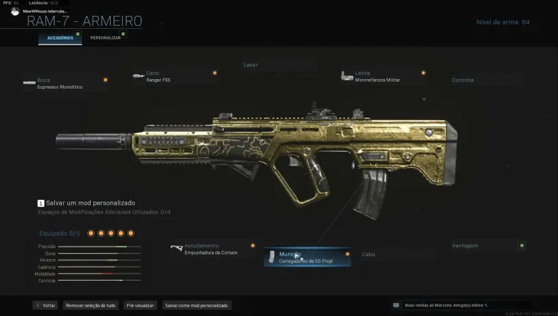 Лучшая сборка в Warzone для RAM-7
