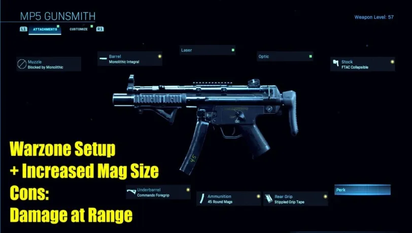 MP5 Loadout in Warzone.