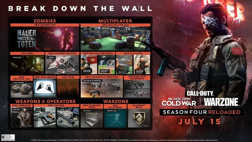 П'ятий сезон Warzone & Cold War розпочнеться 12 серпня.