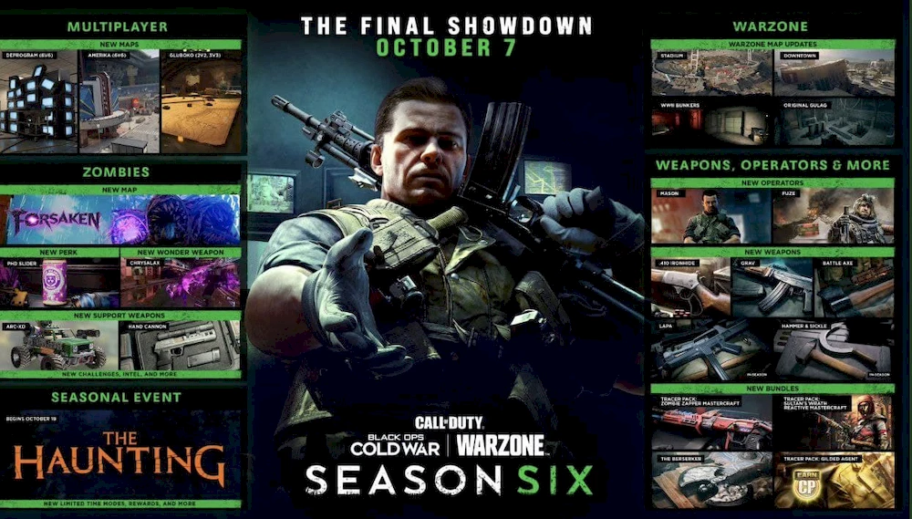 Call of duty: black ops cold war & Warzone 7 октября 2021: 6 сезон