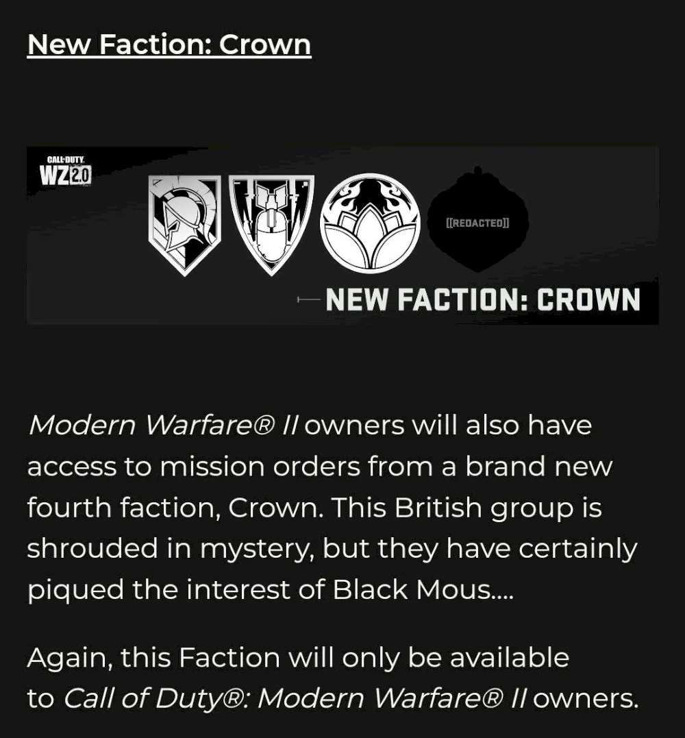 New Paid Faction in DMZ