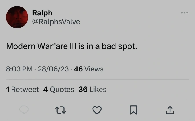 Ralph says MWIII is in bad shape