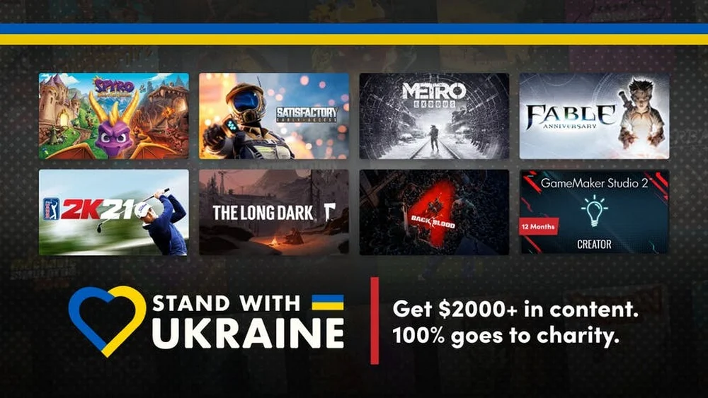 Stand With Ukraine - A Large Gaming Bundle from Humble Bundle.