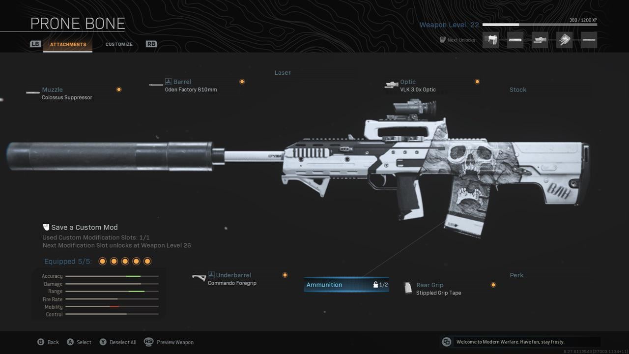 Best Loadout for Oden in Warzone.